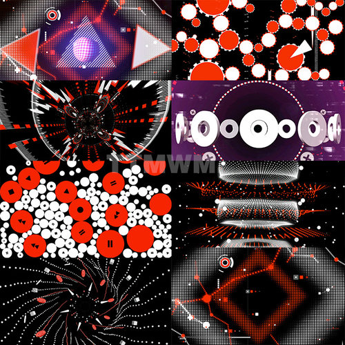 40个vjloop高清红白动态动感视频素材LuMotion2舞台背景大屏幕