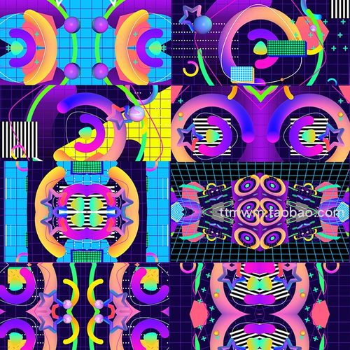 vjloop-5个韩国K-Pop艺术Art风格彩色可爱无缝动画循环视频素材