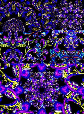 5个蓝色民族图腾花纹大气奢华舞台背景大屏动画视频素材循环loops