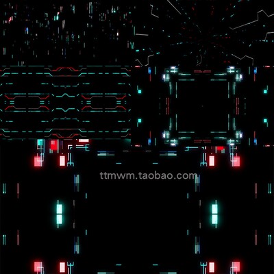 4个简约霓虹线条网格动感节奏舞台背景大屏动画视频素材循环loops