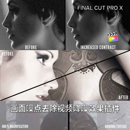 fcox插件 finalcutprox 视频降噪噪点去除效果插件支持fcpx10.3