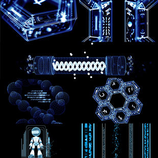 30个Resolume高清1080P视频素材BeatReaction科技符文大屏vjloop