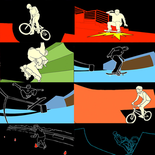 21个Resolume官网SkatePark极限运动动画视频素材舞台大屏vjloop