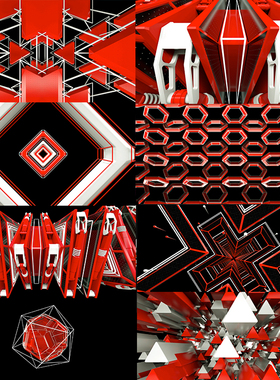 50个Resolume官网VJLOOP抽象3d高清舞台背景动态视频素材Enter3