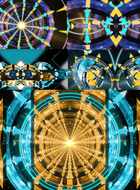 6个无缝循环视频素材vjloop舞台背景大屏led Spike Trip