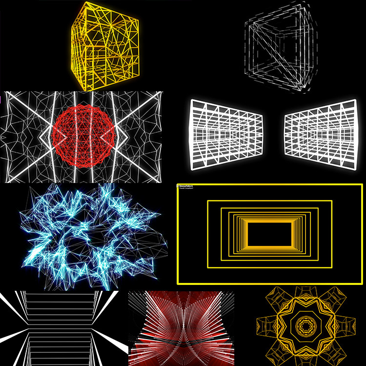 57个 简约几何形状线条动画高清1080p视频素材smart lines vjloop