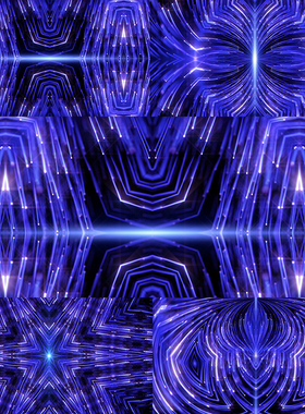 5个动感蓝色流动vjloops无缝循环视频素材舞台背景大屏幕Cosmic