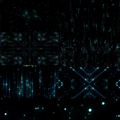 7个跳动星光星星动态动画vjloops视频素材舞台背景Star-fall