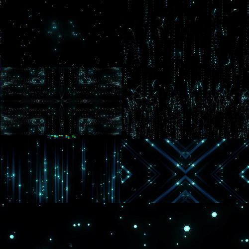 7个跳动星光星星动态动画vjloops视频素材舞台背景Star-fall