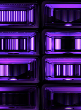 71个霓虹蓝色灯箱套件vjloop无缝循环视频素材Vj Light Box Kit 1