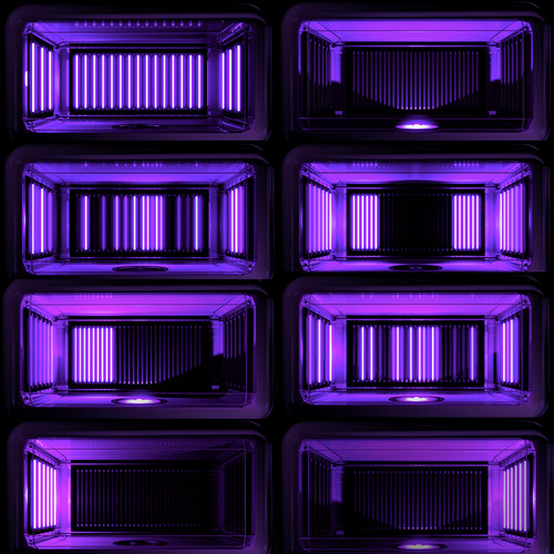 71个霓虹蓝色灯箱套件vjloop无缝循环视频素材Vj Light Box Kit 1