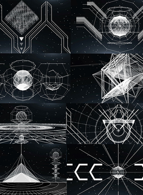 Resolume 官网vjloop 33个电子EDM黑白线条几何无缝循环视频素材