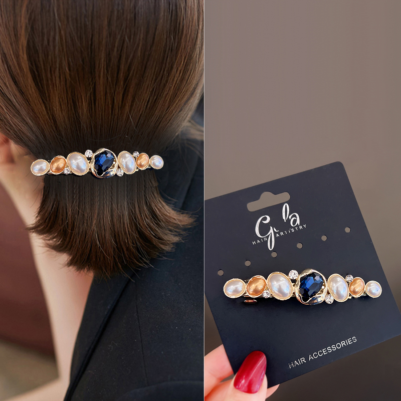 一字弹簧夹大号短发尴尬期发夹