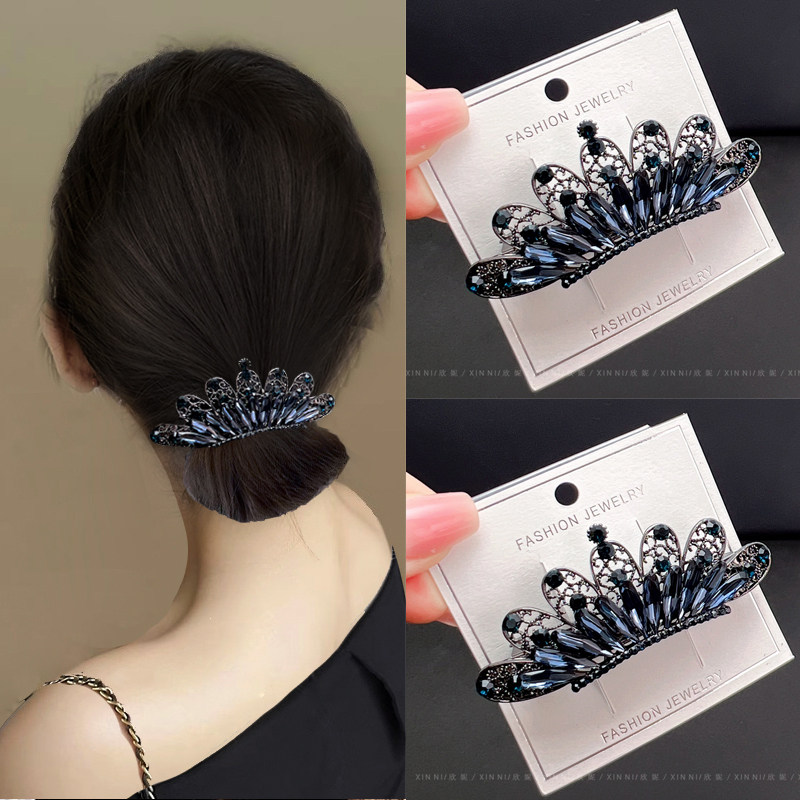 轻奢高级感仿水晶皇冠发夹