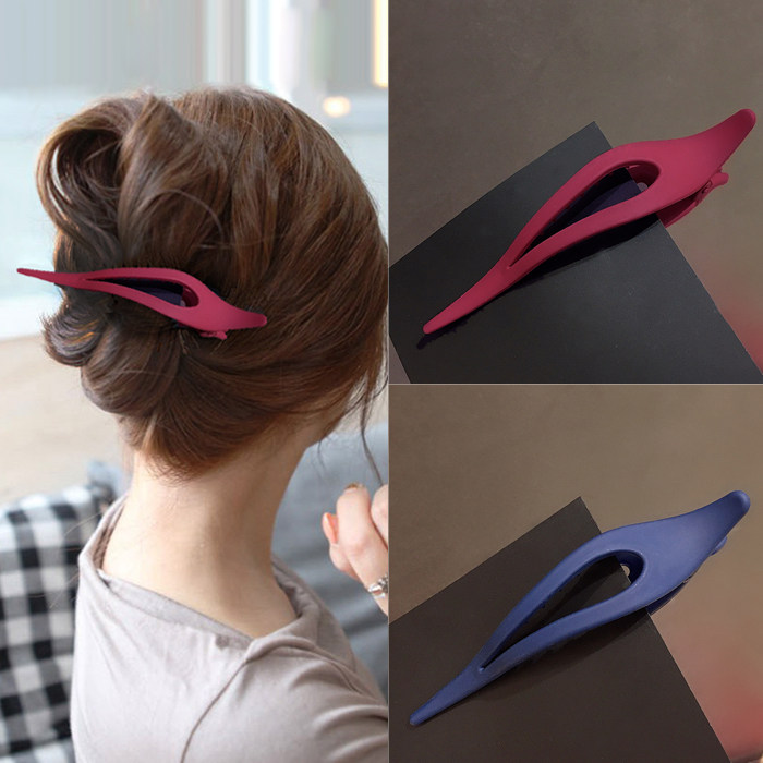 韩式优雅后脑勺发夹一字鸭嘴