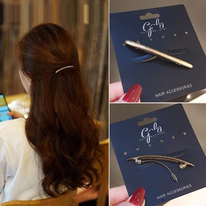 韩式简约金属弹簧夹时尚半扎马尾夹后脑勺发夹发卡细款一字夹横夹,饰品/流行首饰/时尚饰品新,发饰,淘宝优惠券,粉丝福利购,淘宝优惠卷