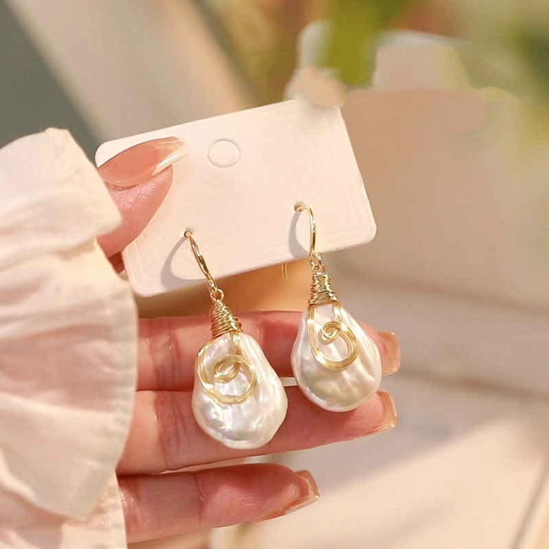 异形巴洛克珍珠耳坠耳环耳饰韩版