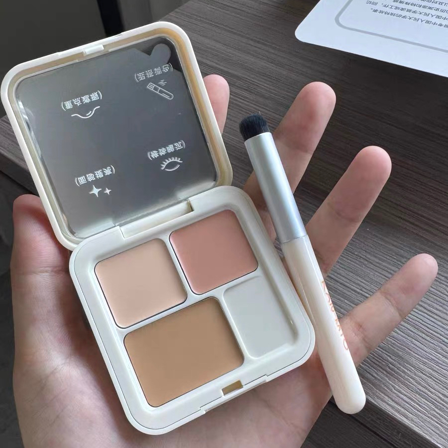 遮瑕天菜！kato遮瑕膏三色遮暇膏液盘修容高光三次方提亮遮斑点