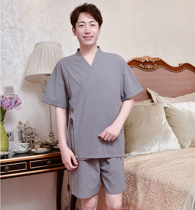 男女开衫汗蒸服浴服日式和服足疗桑拿按摩家居服睡衣浴场套装大码