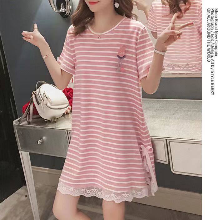 2024新款300斤大码睡裙女夏季冰丝薄款网红可爱日系小个子睡衣裙