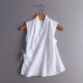 背心日常改良汉服大码 马甲上衣无袖 300斤 冰丝女夏季 中国风一片式