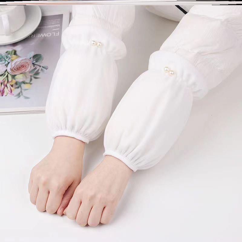 袖套女款工作套袖护袖2024新款手袖头白色黑色短款上班族家务干活