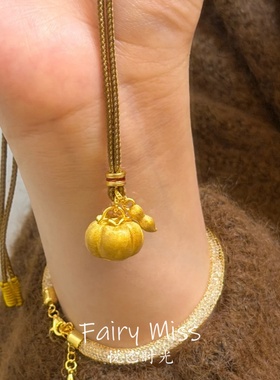 好柿发生新中式古法沙金毛衣项链