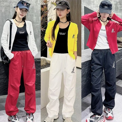 2025春秋新款曳步舞运动套装女网红同款宽松长袖鬼步舞广场舞队服