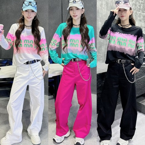 2025春秋新款曳步舞运动套装女网红同款宽松长袖鬼步舞广场舞队服