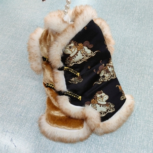 狗狗新年服宠物衣服定制喜庆唐装泰迪比熊博美春节过年新中式