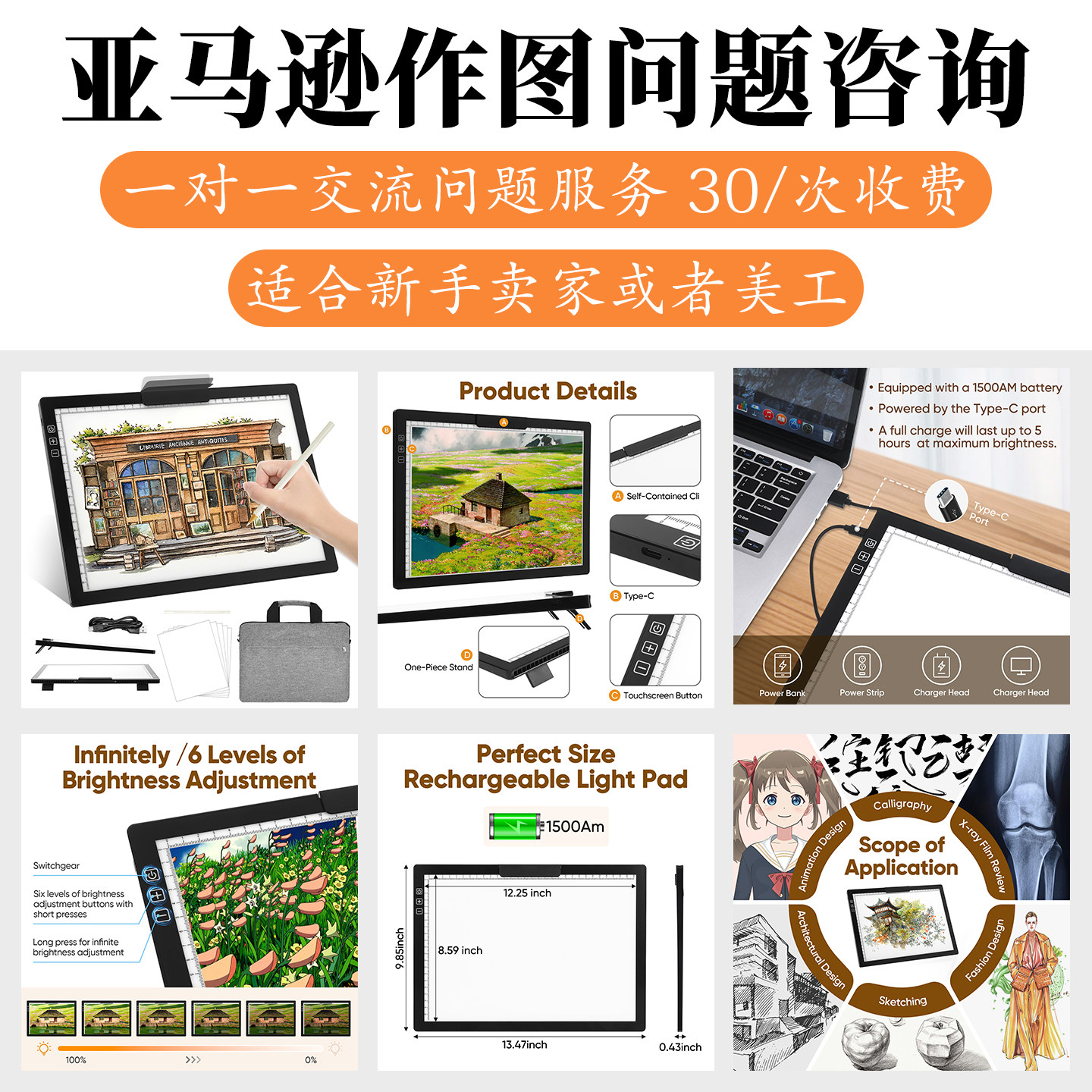 亚马逊主图和A+设计问题 作图新手问题咨询 遇到问题可咨询