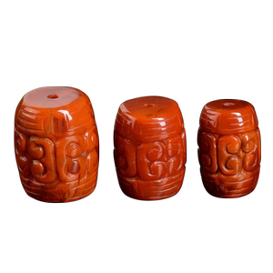 diy凉山南红玛瑙星月菩提桶珠