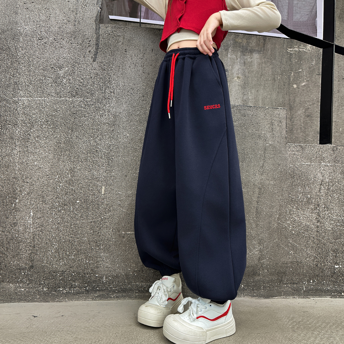 运动裤女初中生秋装2025新款儿童超好看韩系裤子女孩大童秋季卫裤