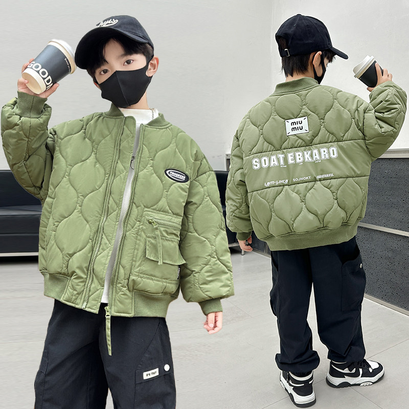 男童棒球棉服夹棉外套男孩轻薄棉袄儿童冬季棉衣中大童2025新款潮,童装/婴儿装/亲子装,棉袄/棉服,淘宝优惠券,粉丝福利购,淘宝优惠卷