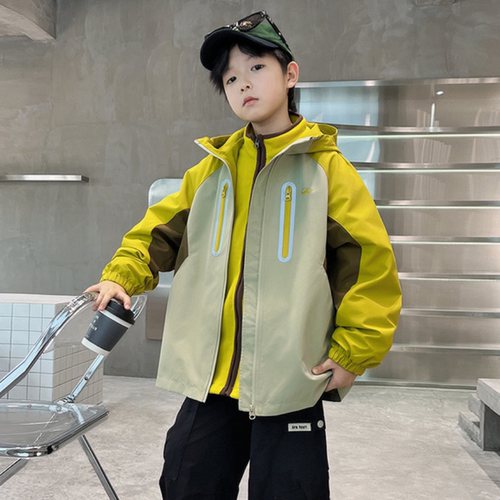 男童冲锋衣三合一可拆卸2025新款秋冬季中大儿童夹棉加厚加绒外套