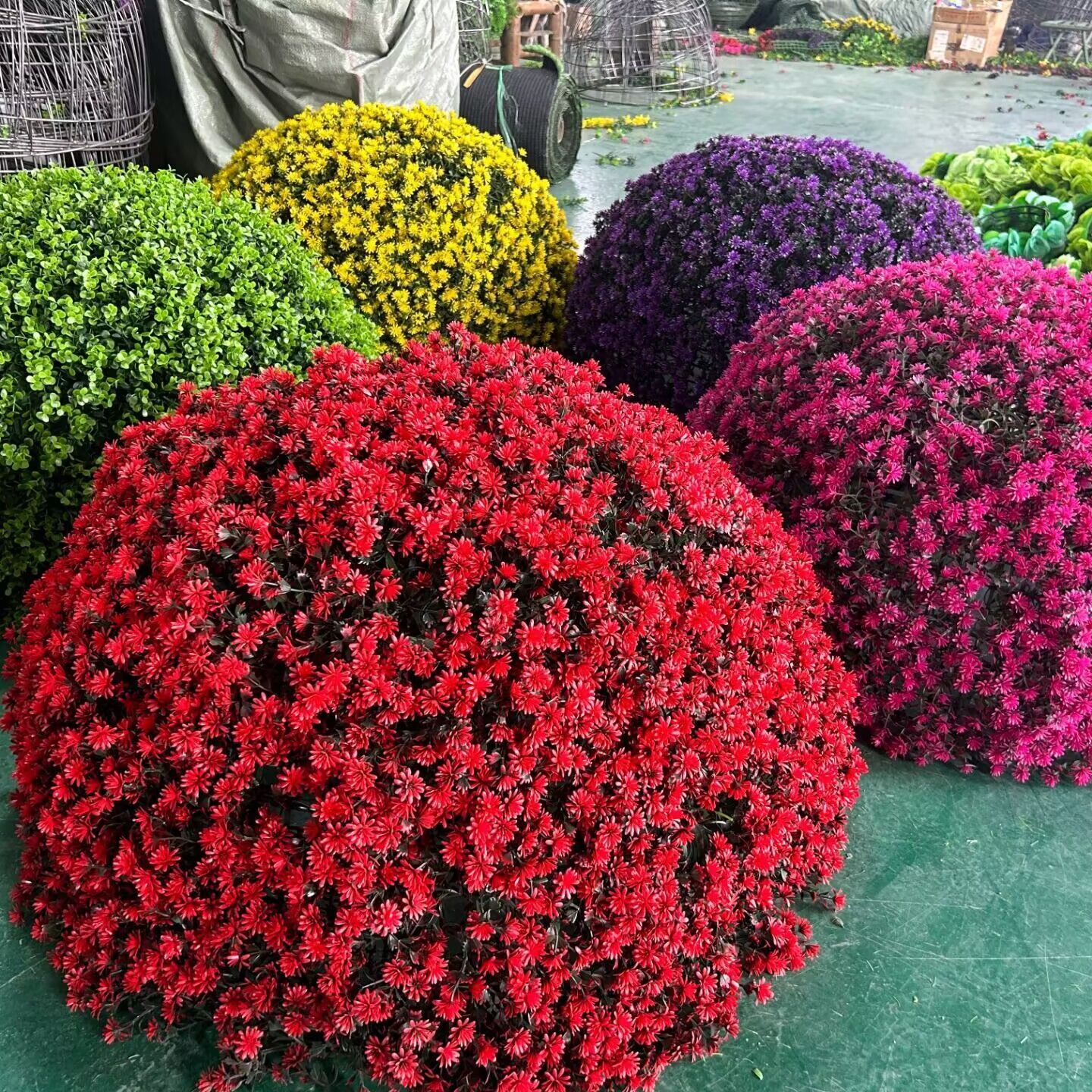 井盖遮挡美化仿真绿植草球商场婚庆吊顶装饰摆件