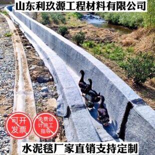水泥毯新型混凝土垫浇水固化适用于水渠鱼塘护坡矿山防护防止滑坡