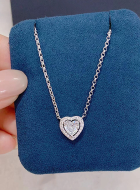 爱心可调节银项链女生心形锁骨链简约百搭礼物送女友潮流