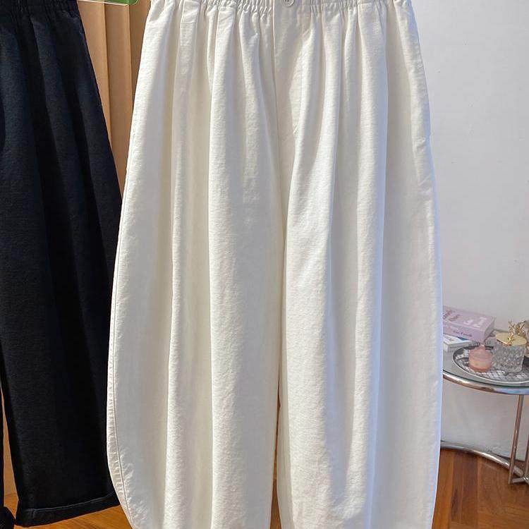 2-300斤大码宽松百搭气球裤女春夏新款休闲松紧腰九分阔腿弯刀裤,女装/女士精品,休闲裤,淘宝优惠券,粉丝福利购,淘宝优惠卷