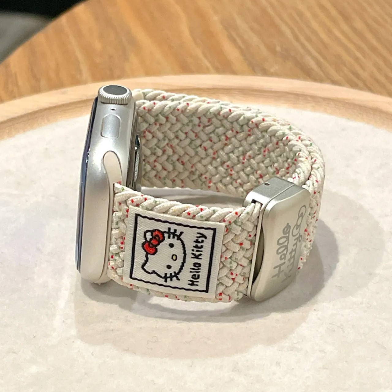 Kitty猫贴画弹力编织磁吸手表带