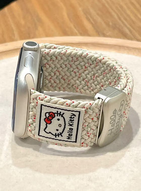 Kitty猫贴画弹力编织磁吸手表带