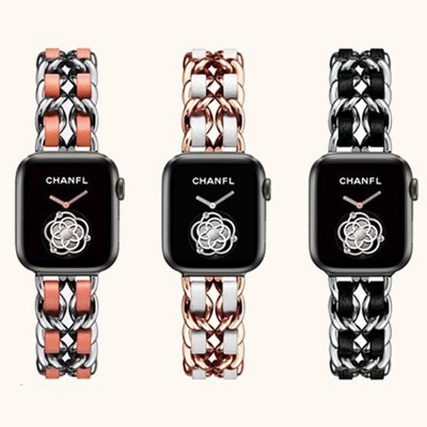 iwatch小香风牛仔链手表带
