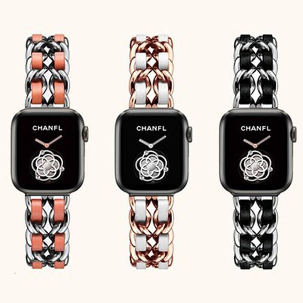 适用苹果手表applewatch7小香风手表带iwatc金属牛仔链5/4/3/2/SE 智能设备 智能手表手环表带/腕带 原图主图