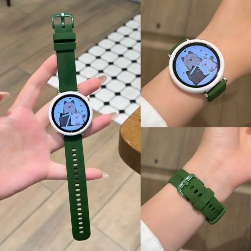格纹硅胶运动手表表带