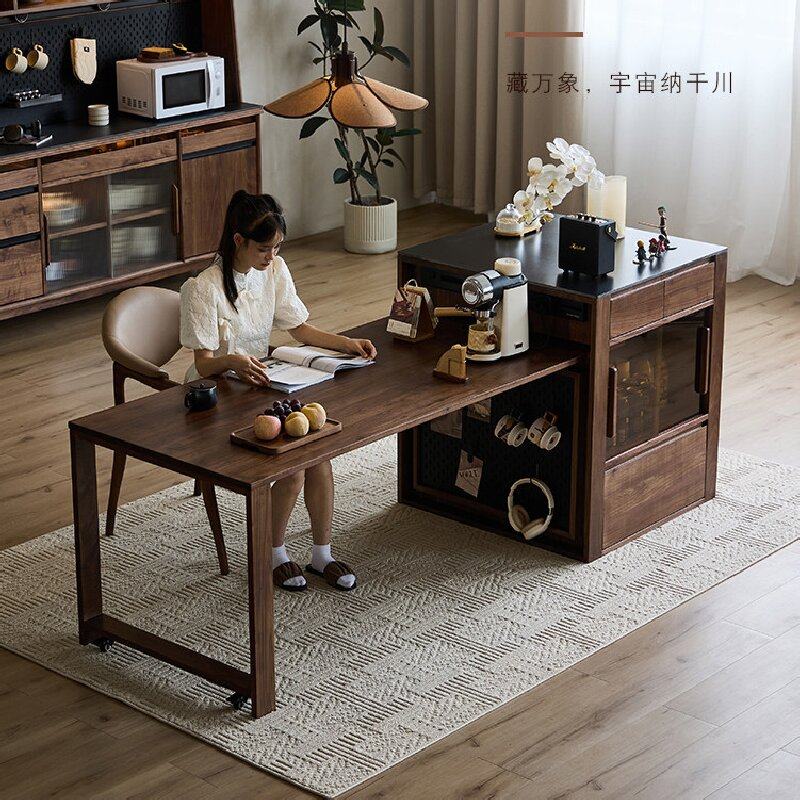 简约风纯实木岩板千岛岛台餐桌一体多功能收纳家用厨房餐桌可定制,住宅家具,岛台餐桌,淘宝优惠券,粉丝福利购,淘宝优惠卷