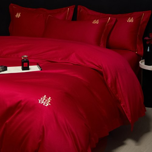 不掉色不起球不缩水结婚四件套