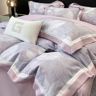 高级感轻奢A类纯棉四件套新款全棉床单笠被套四季主卧室床上用品4
