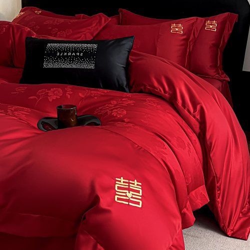 不掉色不起球不缩水结婚四件套