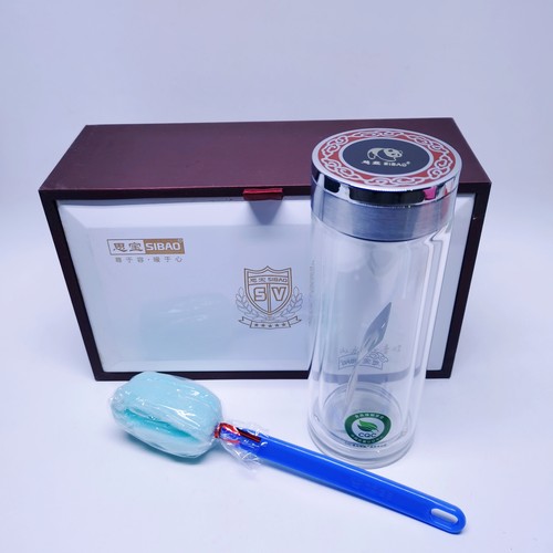 思宝祥云万里双层玻璃杯车载便携水杯280ml