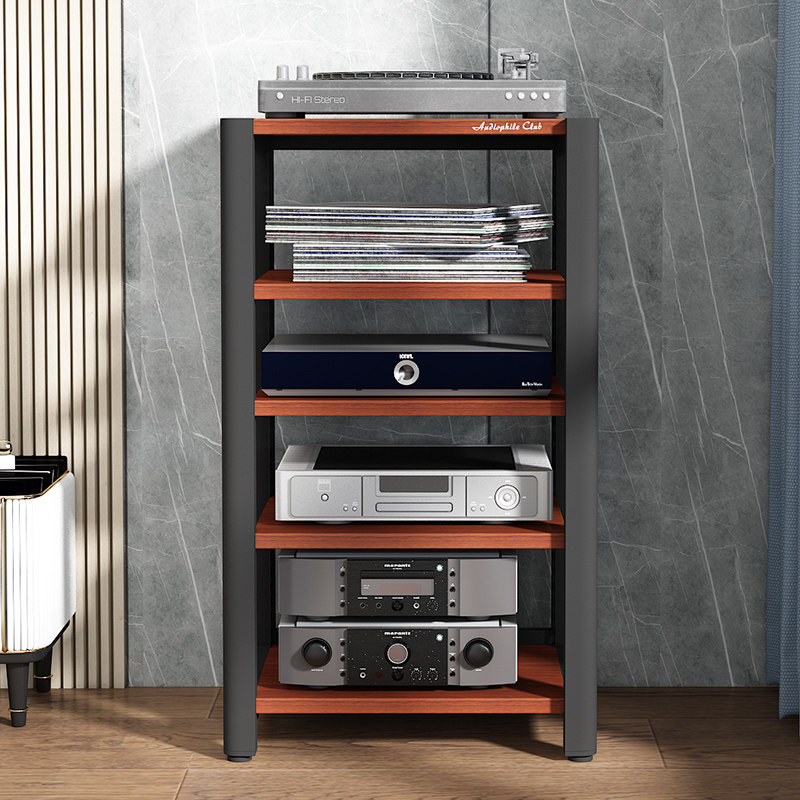 可调节功放机柜机架影音设备柜音响架器材钢木机柜支架脚架